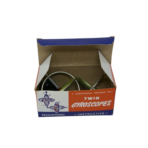 Tedco Gyroscope Twin Pack Retro Kids Science Spinning Top Physics Toy Vintage - Picture 2 of 7